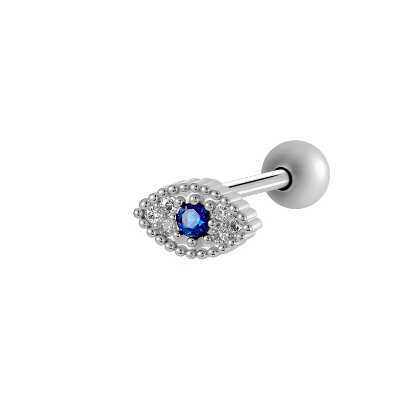 Boucles D'Oreilles Piercing Femme, 1 Pièce, Couleur Cuivre Doré, Zircon.