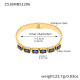 Z518 - Bracelet en pierre de verre bleu doré Image9
