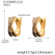 F1209 - Boucles d'oreilles en zircon noir - Grande taille Image6