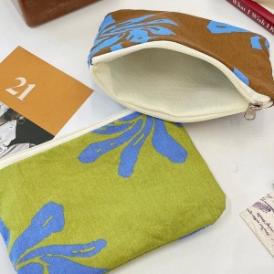 Trousse De Maquillage Rétro En Tissu À Fleurs Pour Femme h5 Image4