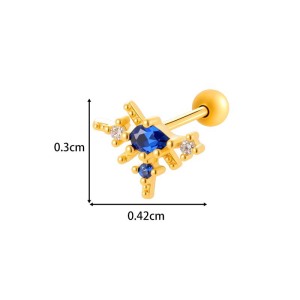 Boucles D'Oreilles Pendantes Pour Femmes, Motif Papillon Brillant, Couleur Cuivre Doré Et Zircon. h5 Image2