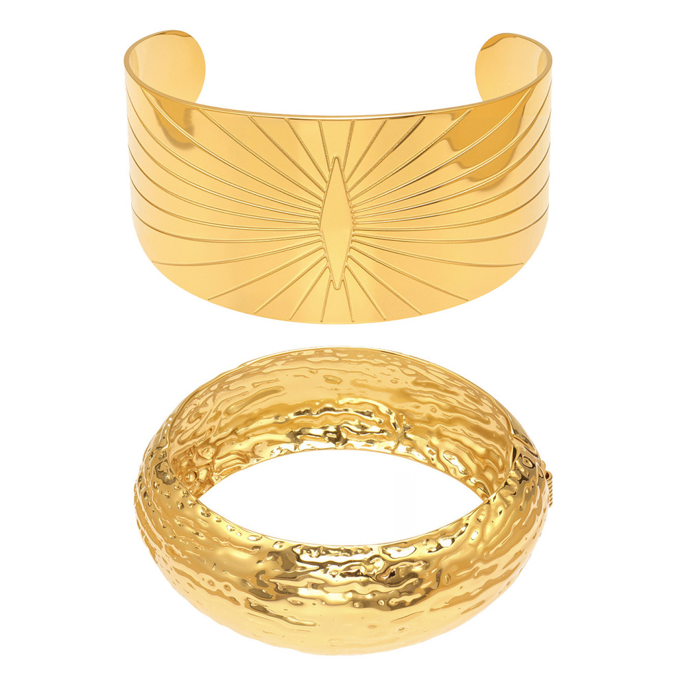 Bracelets Pour Femmes En Acier Inoxydable Doré, Étanches Et Anti-Ternissement Image5