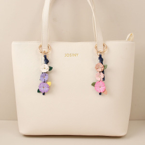 Porte-Clés Pour Sac Femme En Pu, Motif Fleurs Romantiques h5 Image2