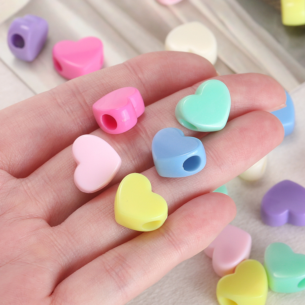 Bijoux Simples En Perles Acryliques En Forme De Cœur Et D'Étoile À Faire Soi-Même Image4