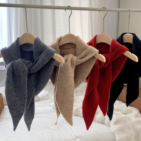 Poncho à capuche en maille (1 pièce) - Cape châle unie