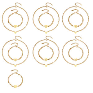 Colliers Pendentifs Pour Femmes En Acier Inoxydable Doré Brillant Avec Pendentif En Forme De Cœur Et Zircon, Étanches Et Anti-Ternissement h5 Image5