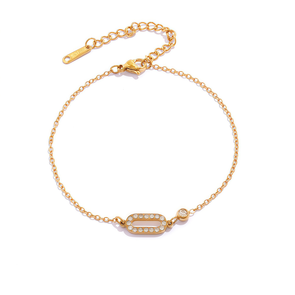 Ensembles De Bracelets Simples Pour Femmes, Rectangulaires, En Acier Inoxydable, Étanches, Couleur Or, Pour Un Usage Quotidien 