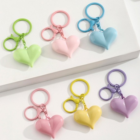 Porte-clés acrylique en forme de cœur (1 pièce) 2