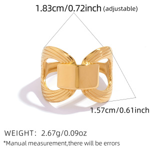 Bagues Tendance Pour Femmes En Acier Inoxydable Multicolore (Or Et Argent), Étanches h5 Image2