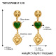 TXF507 - Boucles d'oreilles vertes