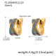 F1209 - Boucles d'oreilles en zircon bleu foncé - Petites Image20