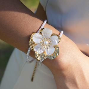 Bracelet Étanche En Acier Inoxydable En Forme De Fleur - Magnifique Bracelet En Acier Inoxydable h5 Image7