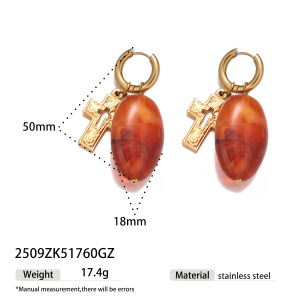 1 Paire De Boucles D'Oreilles Pendantes Pour Femme, En Acier Inoxydable Doré, Imperméables, De Couleur Or, Modèle Opulent Sun h5 