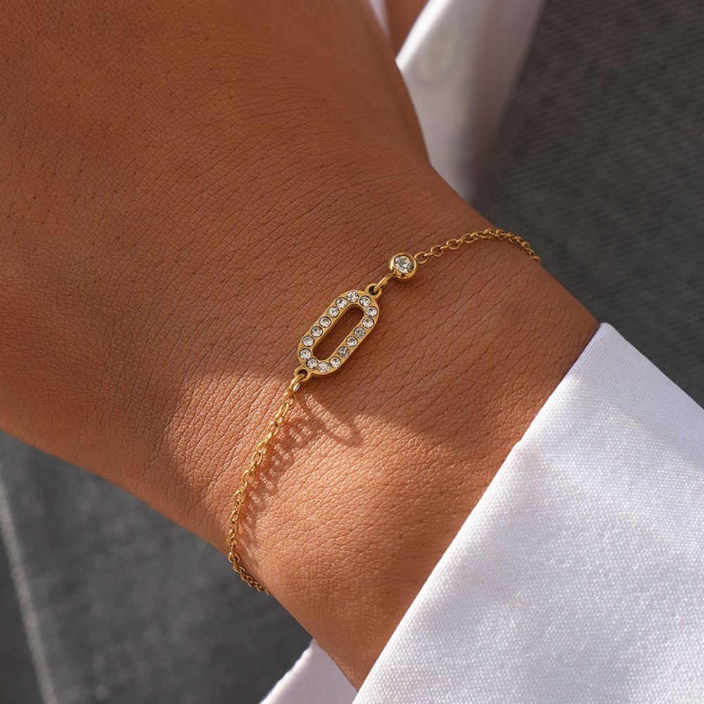 Ensembles De Bracelets Simples Pour Femmes, Rectangulaires, En Acier Inoxydable, Étanches, Couleur Or, Pour Un Usage Quotidien Image3