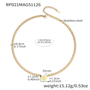 Colliers Pendentifs Pour Femmes En Acier Inoxydable Doré Brillant Avec Pendentif En Forme De Cœur Et Zircon, Étanches Et Anti-Ternissement h5 