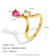 Bague en or avec petit diamant rond en forme de larme/numéro 6 Image7