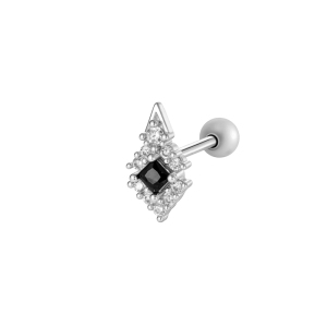Boucles D'Oreilles Piercing Pour Femmes, En Zircon Noir, Couleur Cuivre Doré, Imperméables Et Anti-Ternissement h5