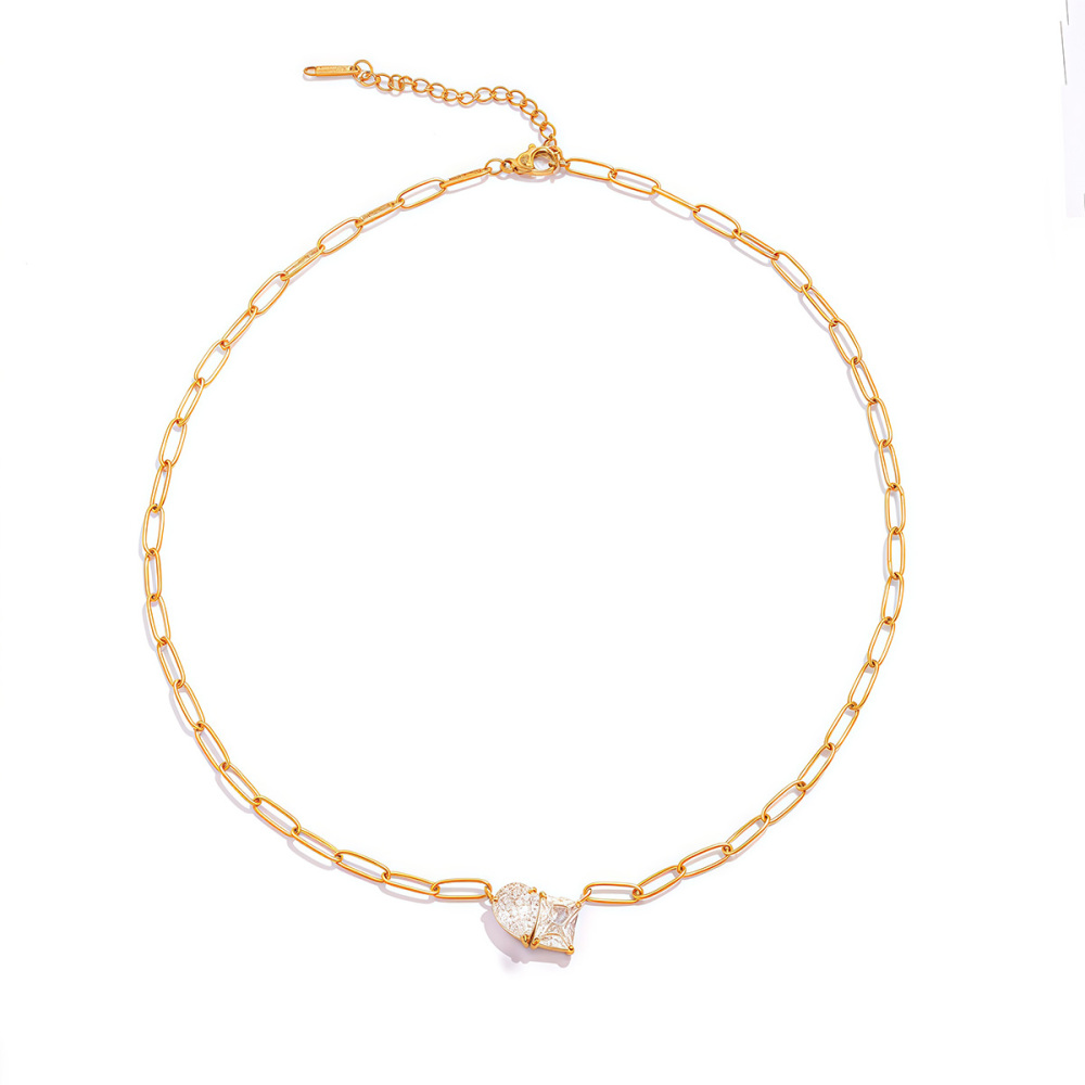 Ensembles De Colliers Pour Femmes En Acier Inoxydable Imperméable, Couleur Or, De Forme Irrégulière Et Simples À Porter Au Quotidien 