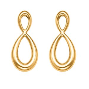 Boucles D'Oreilles Puces Pour Femme, En Acier Inoxydable Poli, Étanches, Couleur Or (1 Paire). h5 Image5