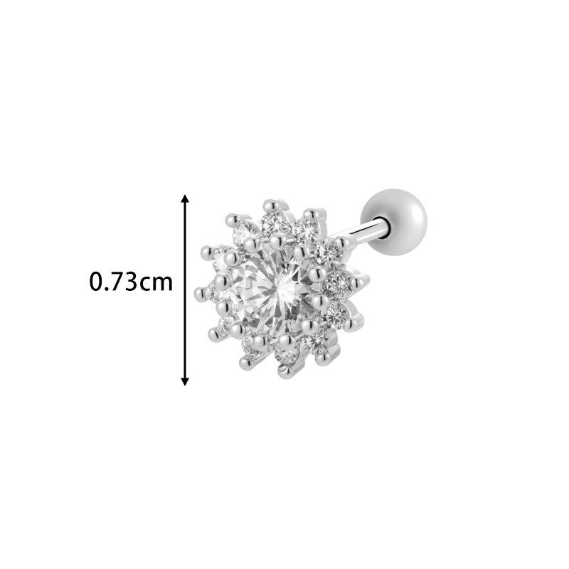 Boucles D'Oreilles Piercing Pour Femme, Exquises, Annulaires, Couleur Cuivre Doré, Ornées De Zircon. h5Image2