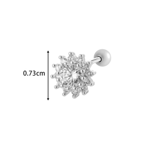 Boucles D'Oreilles Piercing Pour Femme, Exquises, Annulaires, Couleur Cuivre Doré, Ornées De Zircon. h5 Image2