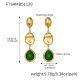 F764 - Boucles d'oreilles vertes 