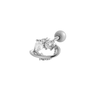 Boucles D'Oreilles Piercing Femme Irrégulières En Zircon Couleur Cuivre Doré, Imperméables Et Anti-Ternissement h5