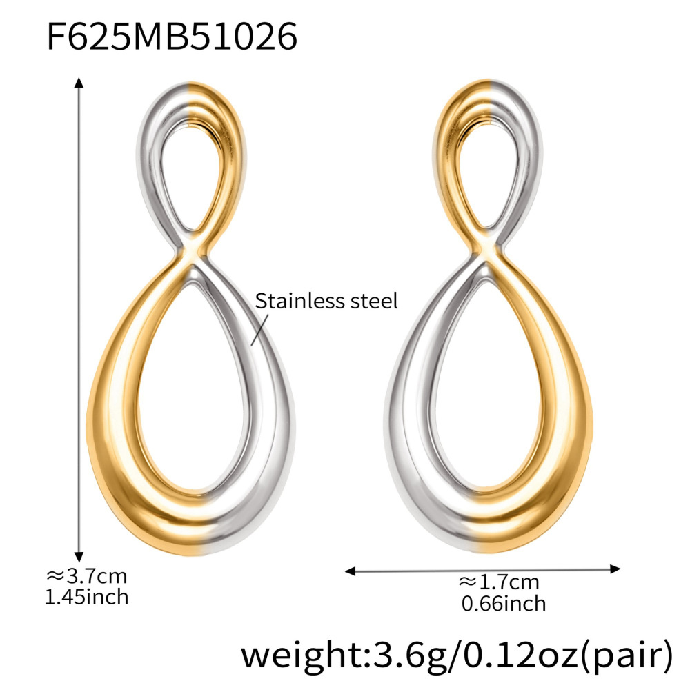 Boucles D'Oreilles Puces Pour Femme, En Acier Inoxydable Poli, Étanches, Couleur Or (1 Paire).