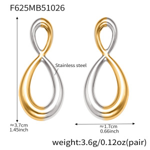 Boucles D'Oreilles Puces Pour Femme, En Acier Inoxydable Poli, Étanches, Couleur Or (1 Paire). h5