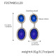 F957 - Boucles d'oreilles en acier et pierre bleue à facettes Image16