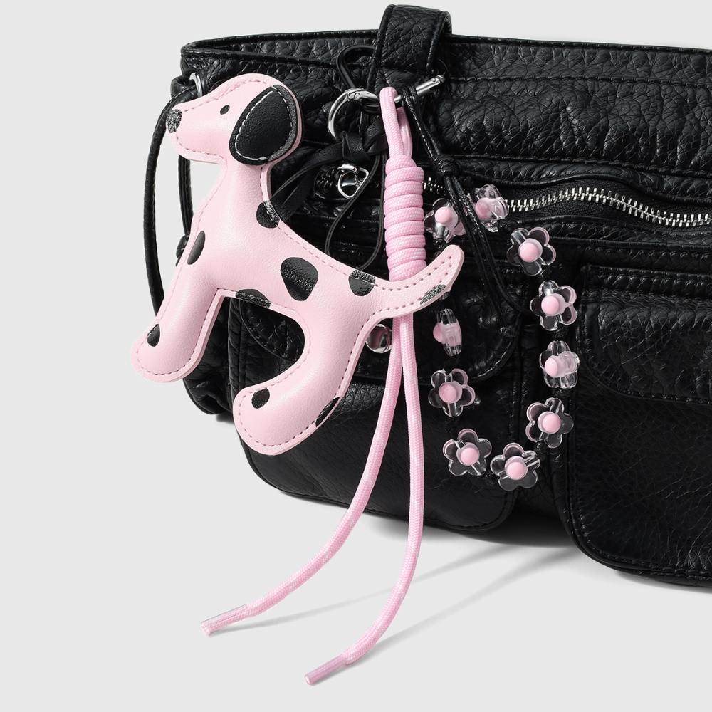 Perles Roses À Pois Pour Sac À Main En Cuir Pour Femme Image4