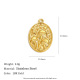 Pendentif ovale ciel étoilé - Or Image2
