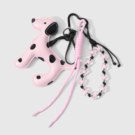 Perles roses à pois pour sac à main en cuir pour femme 2