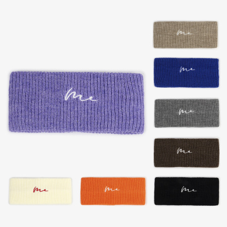 1 bandeau pour cheveux femme en laine, motif lettres, collection simple et décontractée