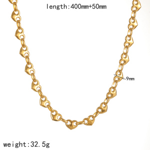 Ensembles De Bijoux Pour Femmes En Acier Inoxydable Doré, Imperméables, En Forme De Cœur Et Ornés De Strass. h5 Image5