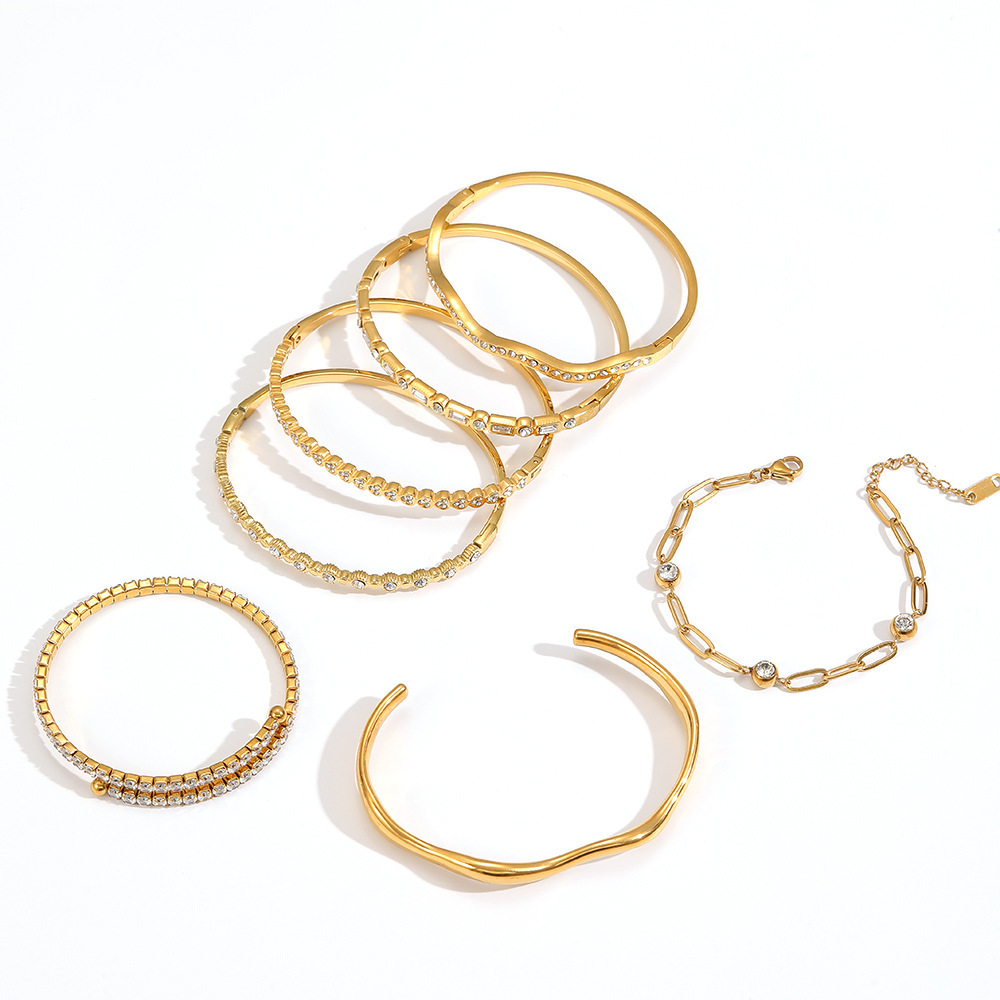 Ensembles De Bijoux Délicats En Acier Inoxydable, Imperméables, Couleur Or, Pour Femmes Image3