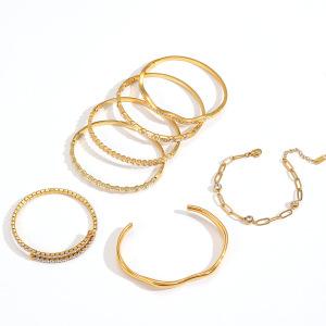 Ensembles De Bijoux Délicats En Acier Inoxydable, Imperméables, Couleur Or, Pour Femmes h5 Image3