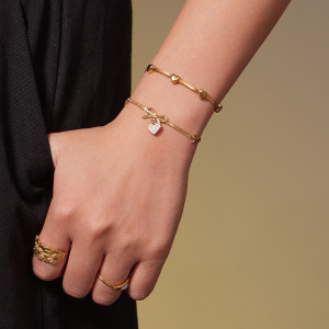 Magnifiques Ensembles De Bijoux Pour Femmes En Acier Inoxydable, Couleur Or, Avec Cœur En Zircon Et Protection Anti-Ternissement. h5 Image6