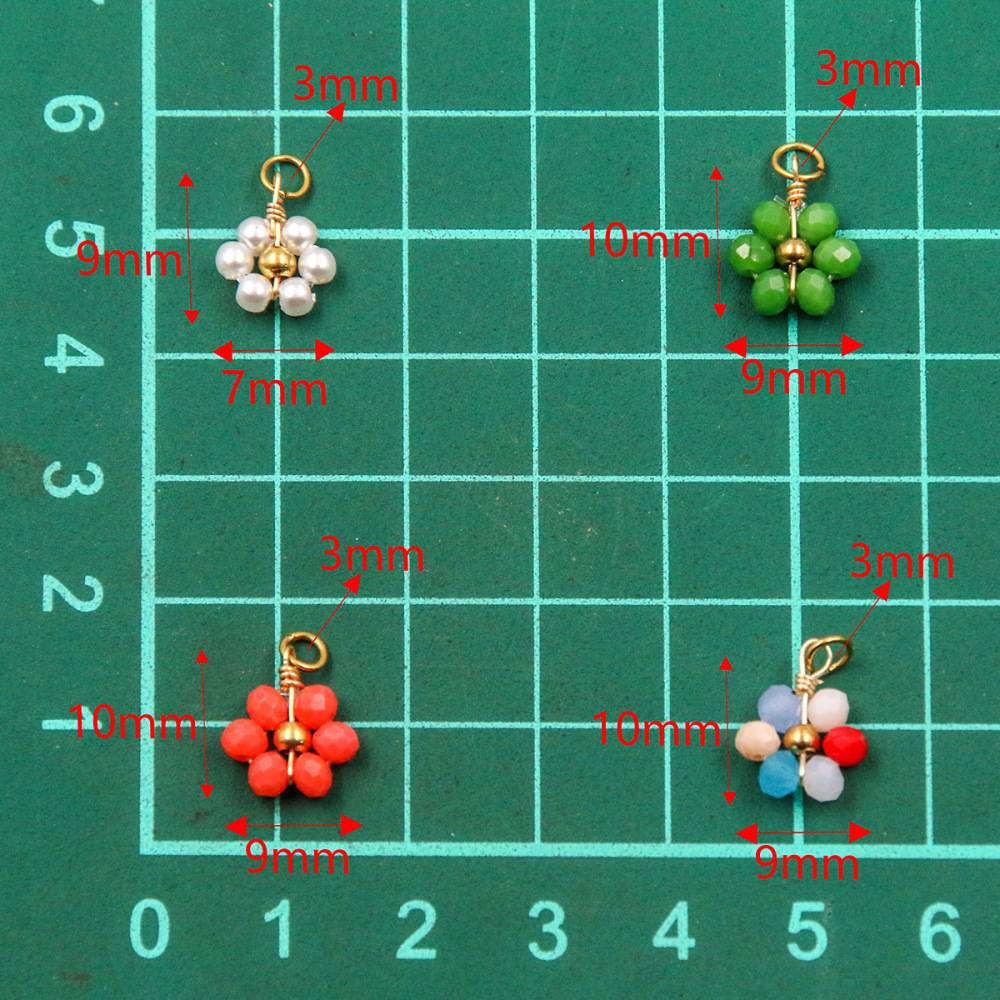 Pendentifs Pour Femmes En Acier Inoxydable Étanche, Ornés De Délicates Fleurs En Cristal Naturel Image4