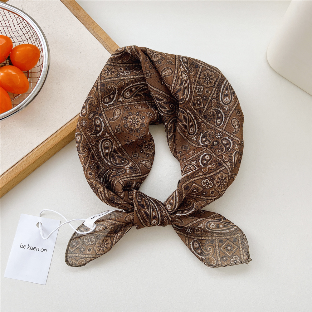 Bandana Pour Femme En Polyester À Pois Et Fleurs Chromatiques 