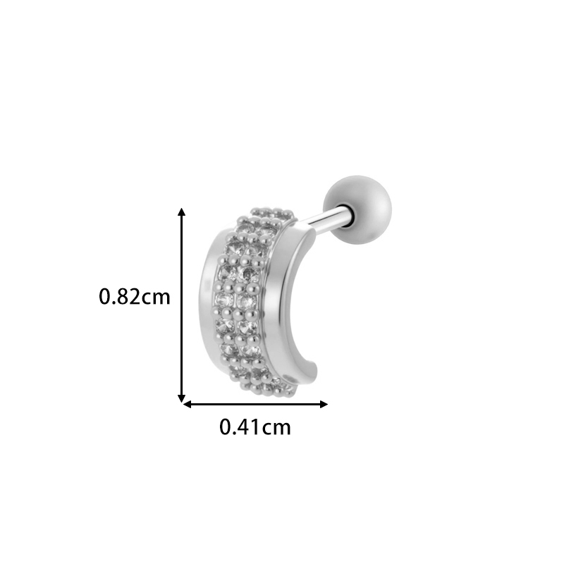 Boucles D'Oreilles Piercing Pour Femme, Délicates, En Forme D'Étoile, Couleur Cuivre Doré, Avec Zircon. h5Image2