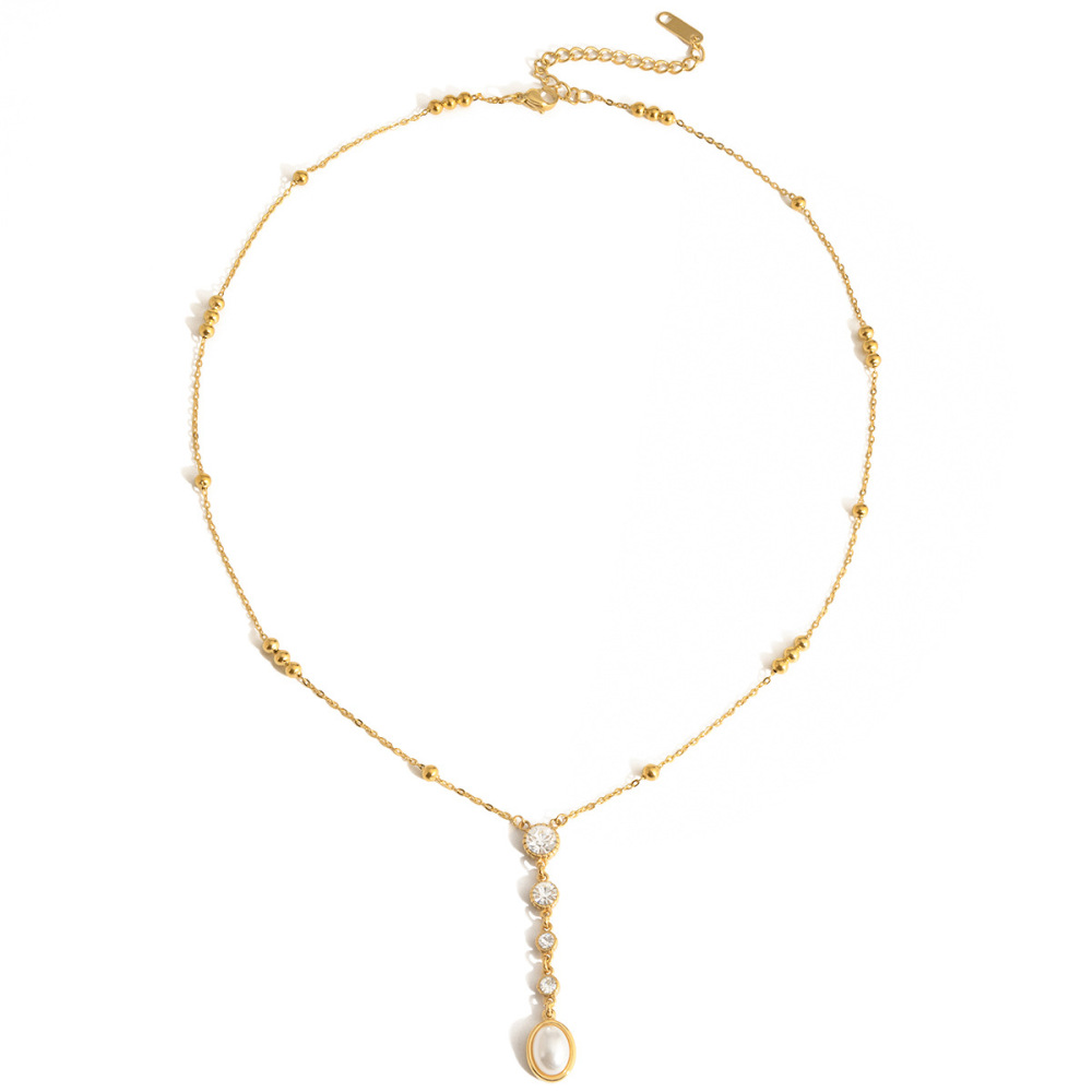 Colliers Pendentifs Pour Femmes, Élégants Et Ronds, En Acier Inoxydable, Étanches Et Anti-Ternissement, Couleur Or 