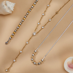 Colliers Pendentifs Pour Femmes En Acier Inoxydable, Couleur Or Et Argent, Avec Pendentif Cœur Simple, Étanche Et Anti-Ternissement h5 Image2