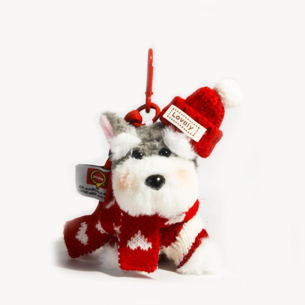 Breloques De Sac Pour Femme En Tissu Schnauzer, Collection Hiver h5Image3