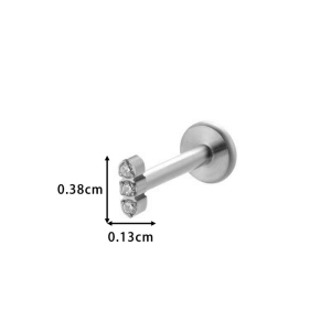 Boucles D'Oreilles Piercing Femme En Alliage De Titane Couleur Or Avec Zircon Et Cœur Charmant h5 Image2