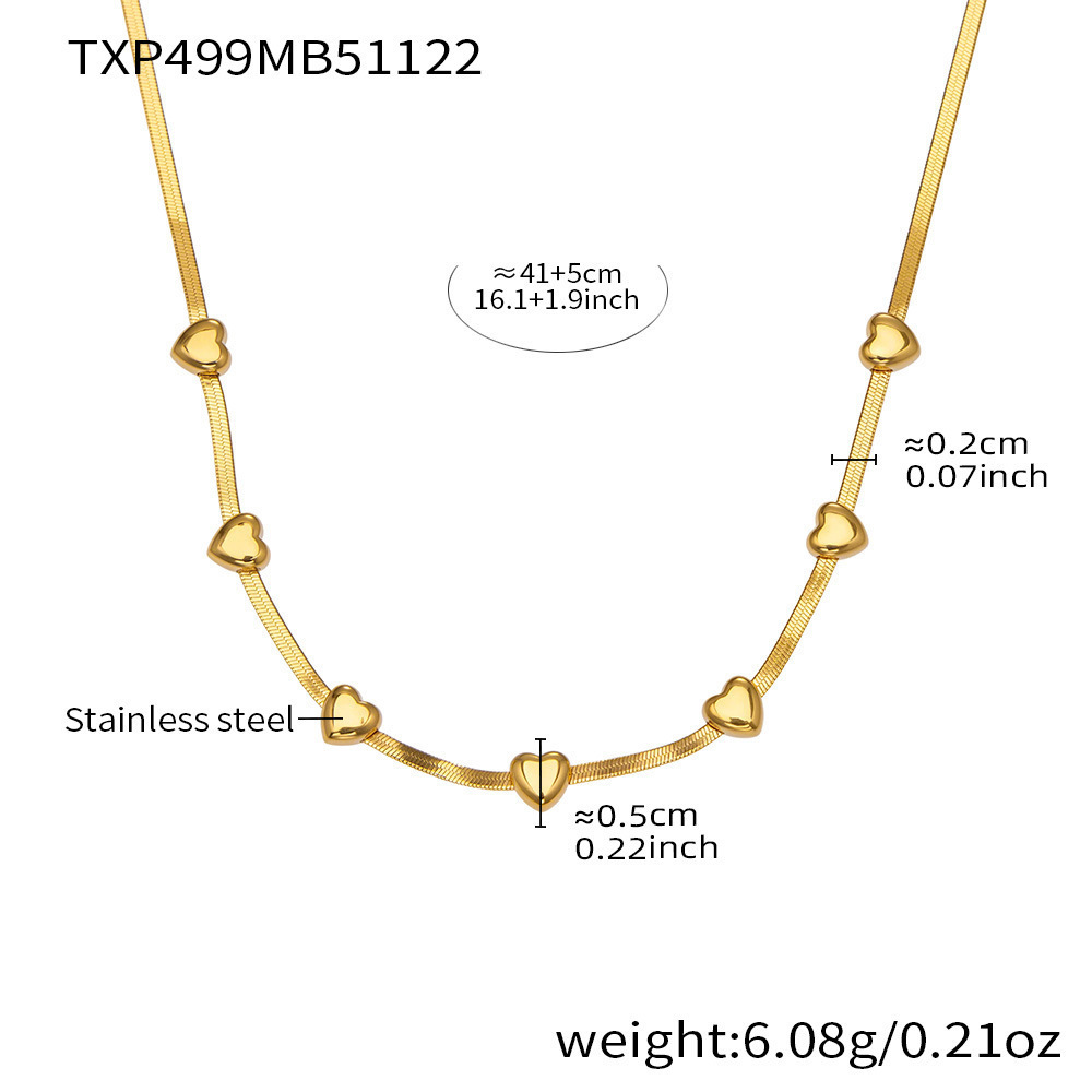 Magnifiques Ensembles De Bijoux Pour Femmes En Acier Inoxydable, Couleur Or, Avec Cœur En Zircon Et Protection Anti-Ternissement.