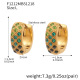 Boucles d'oreilles F1212 en zircon vert - Grande taille Image16