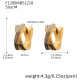 Boucles d'oreilles F1209 en zircon noir - Taille moyenne Image7