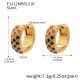 F1212 - Boucles d'oreilles en zircon coloré - Grande taille