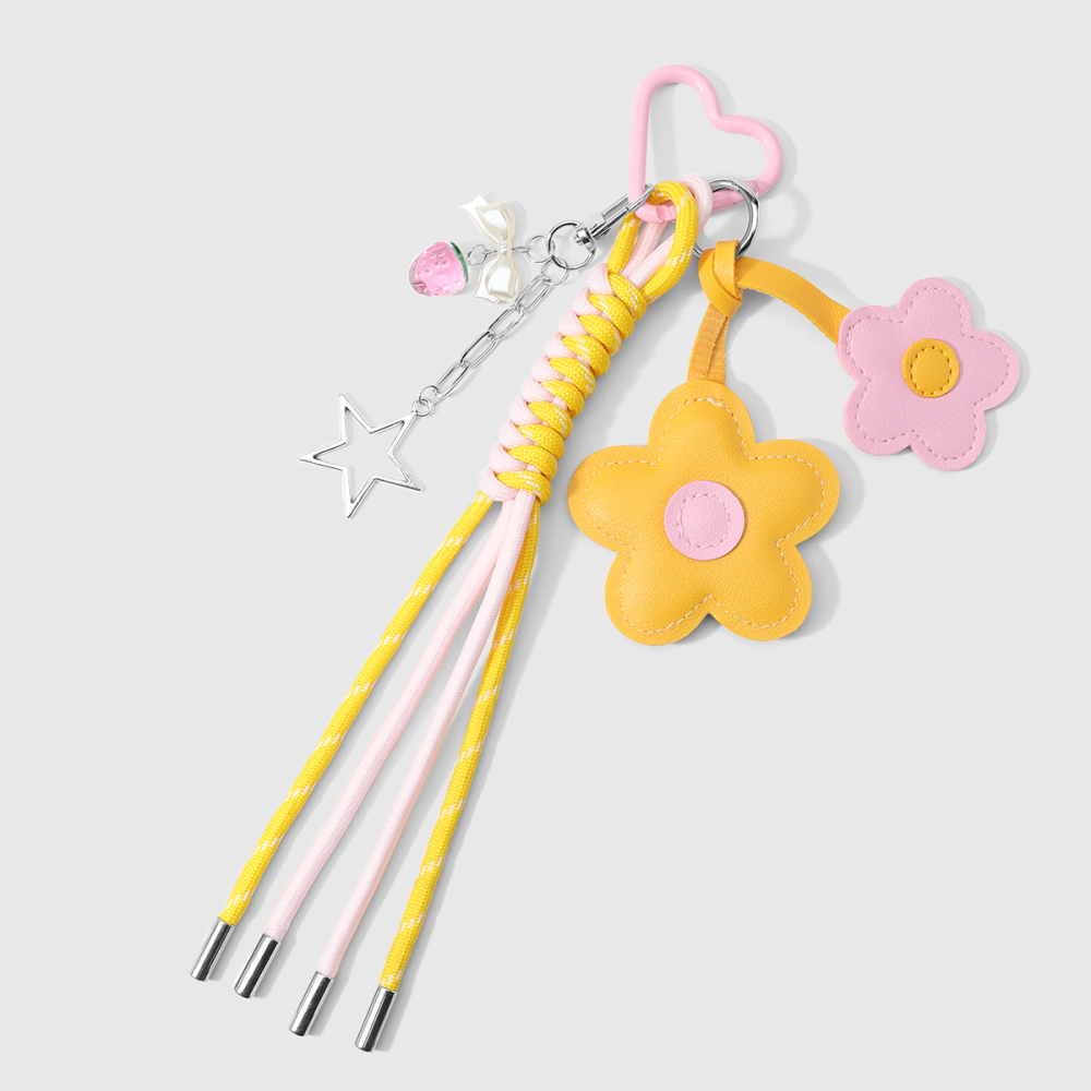Porte-Clés En Cuir Fleuri Pour Femme, Collection Printemps Image3